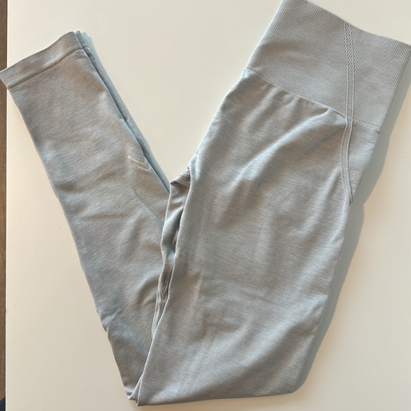 Oner Active Effortless High-Waisted Leggings - Light Grey Marl - M Long - Picture 3 of 6